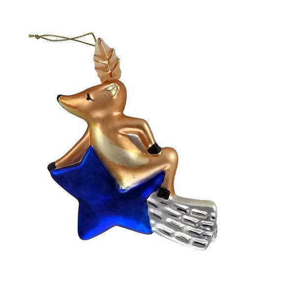 Pottery Barn Reindeer Comet Ornament Blown Glass Christmas - Picture 2 of 8